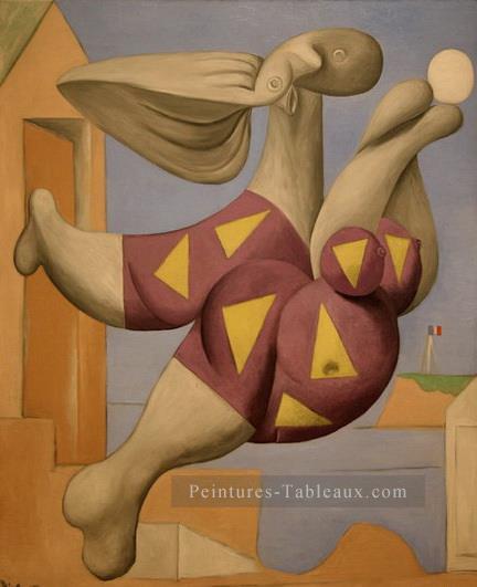 Baigneur avec un ballon plage 1932 cubiste Pablo Picasso Peintures à l'huile
